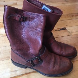 FRYE Veronica Boots - Short - Cognac Leather